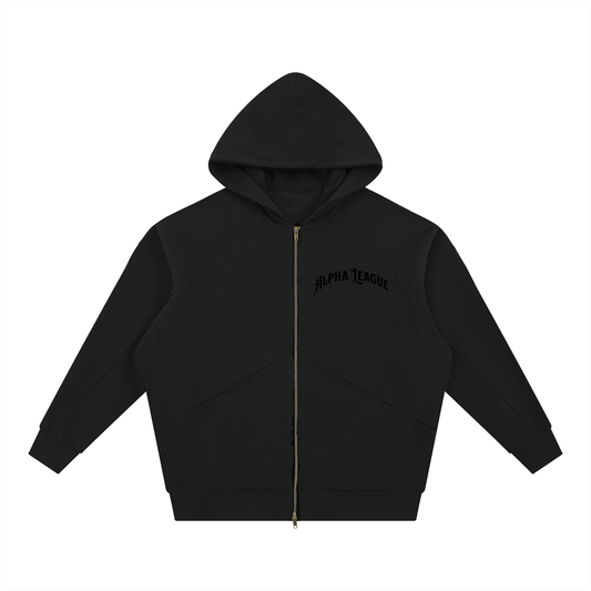 ALPHA LEAGUE x DOLMAN SLEEVED ZIP HOODIE