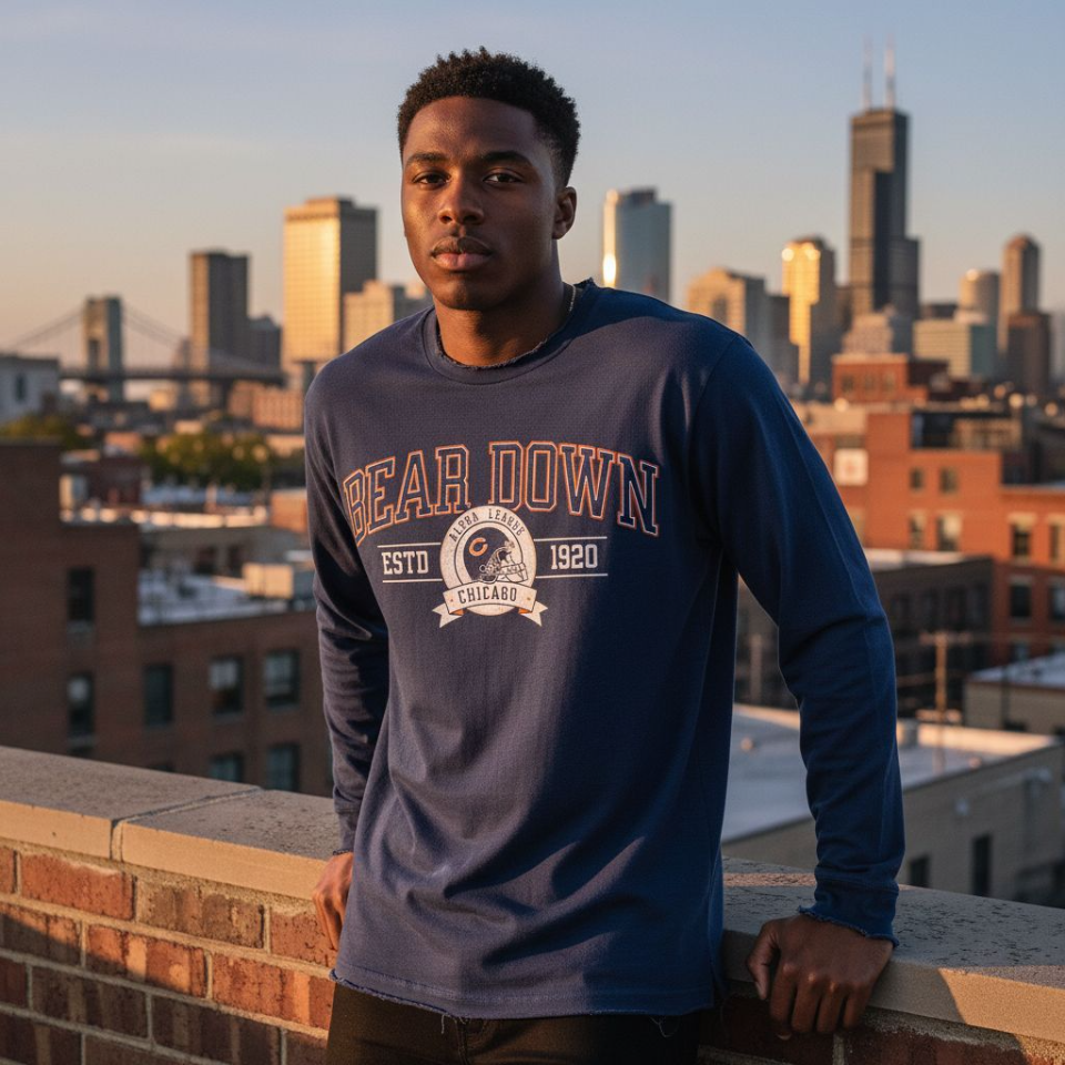 BEAR DOWN x ALPHA LEAGUE LONG SLEEVE T-SHIRT