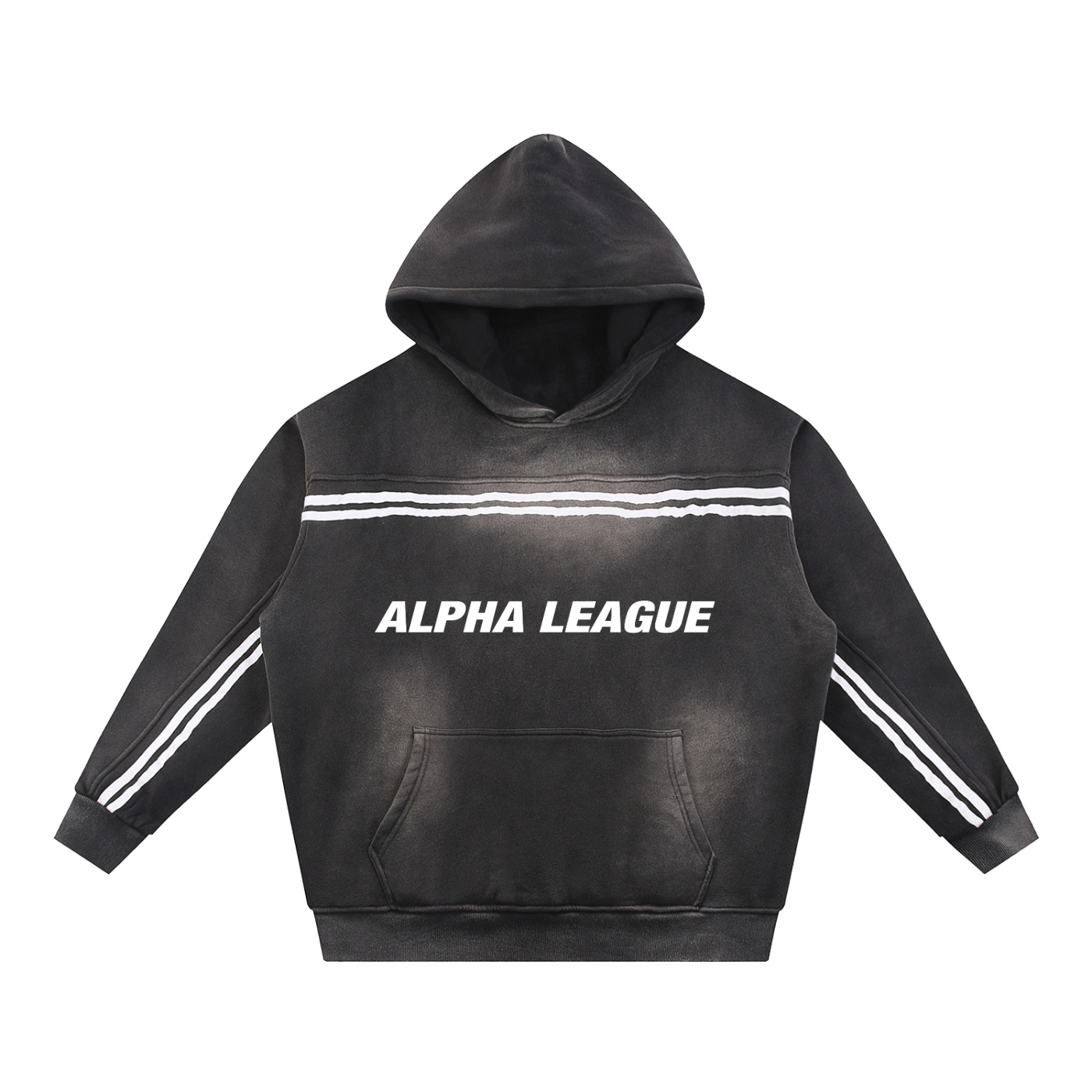 ALPHA LEAGUE CONTRAST TAPE FLEECE HOODIE