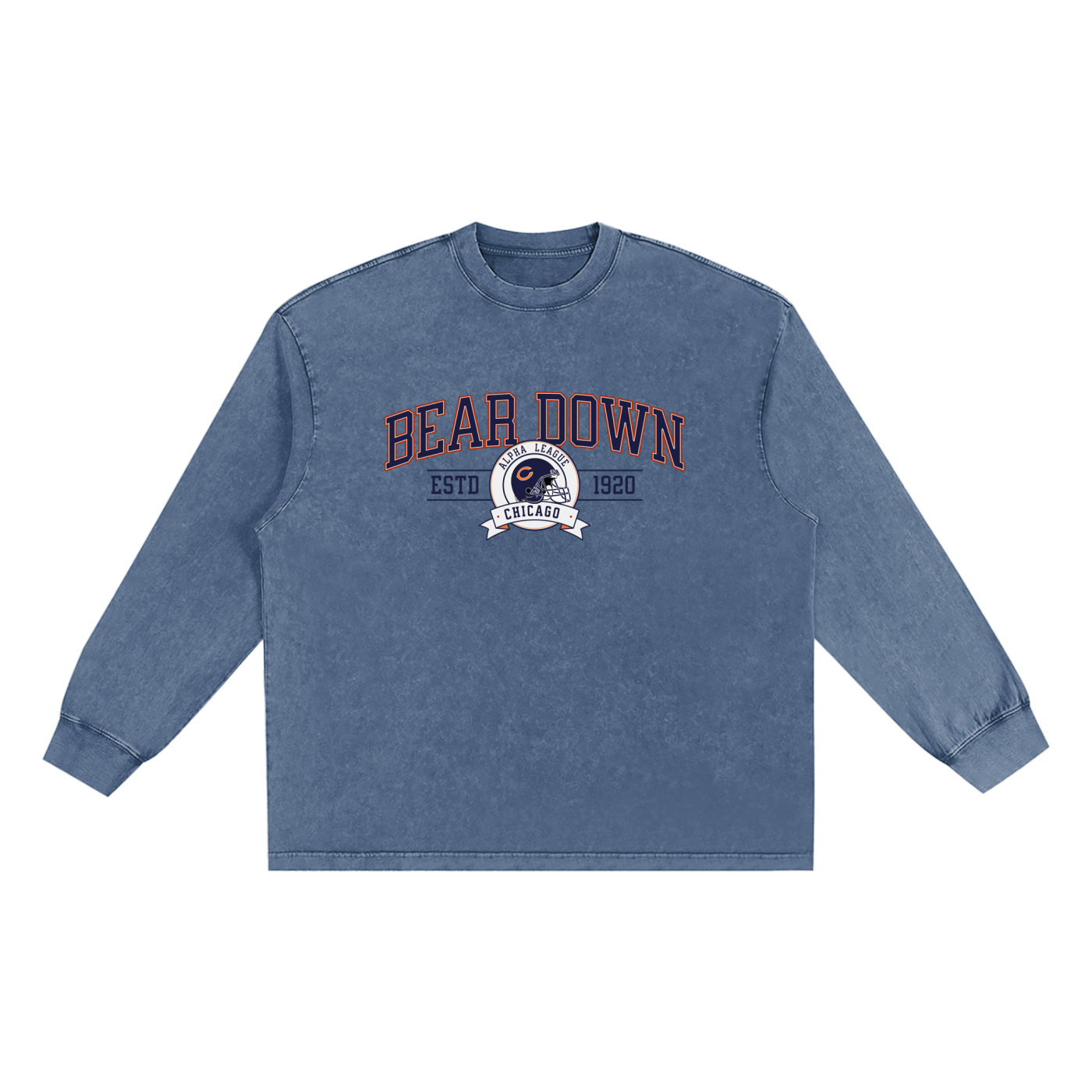 ALPHA LEAGUE x BEAR DOWN SNOW   WASHED LONG SLEEVE