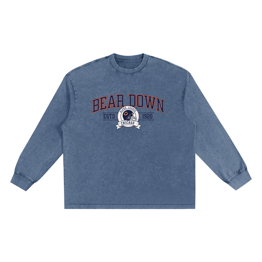 ALPHA LEAGUE x BEAR DOWN SNOW   WASHED LONG SLEEVE